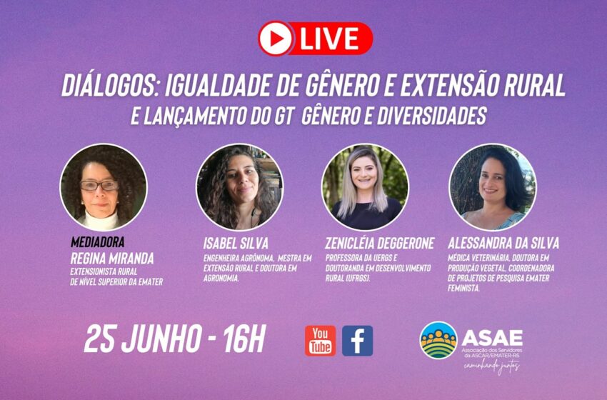  LIVE DIÁLOGOS: Igualdade de Gênero e Extensão Rural