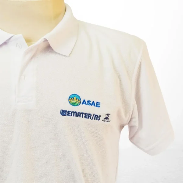 Camiseta Polo Masculina Branca - Imagem 2