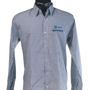Camisa Social Masculina Listrada Manga Longa